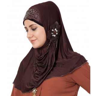 Jersey Instant Hijab - Coffee